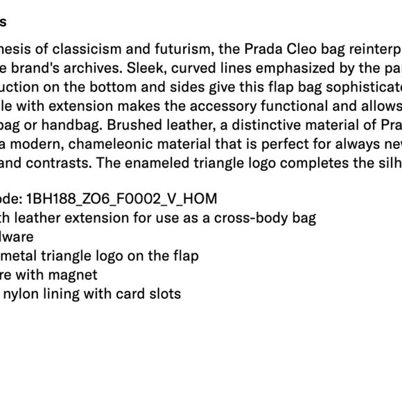 Prada Mini Cleo - Brushed Leather in Black - Excellent Condition - Picture 6 of 6